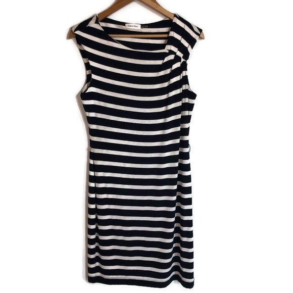 Calvin Klein Dresses & Skirts - Calvin Klein Striped Knit Sheath Dress
